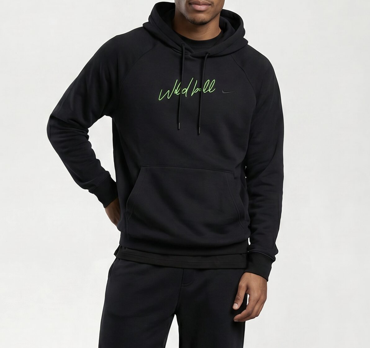 WildBall Men's Hoodie — Black - Image 3