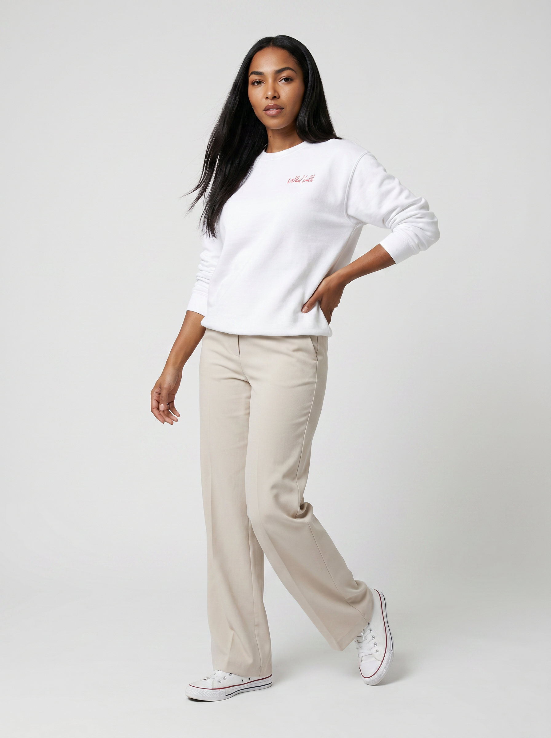 WildBall Women's Sweater (White/Red)